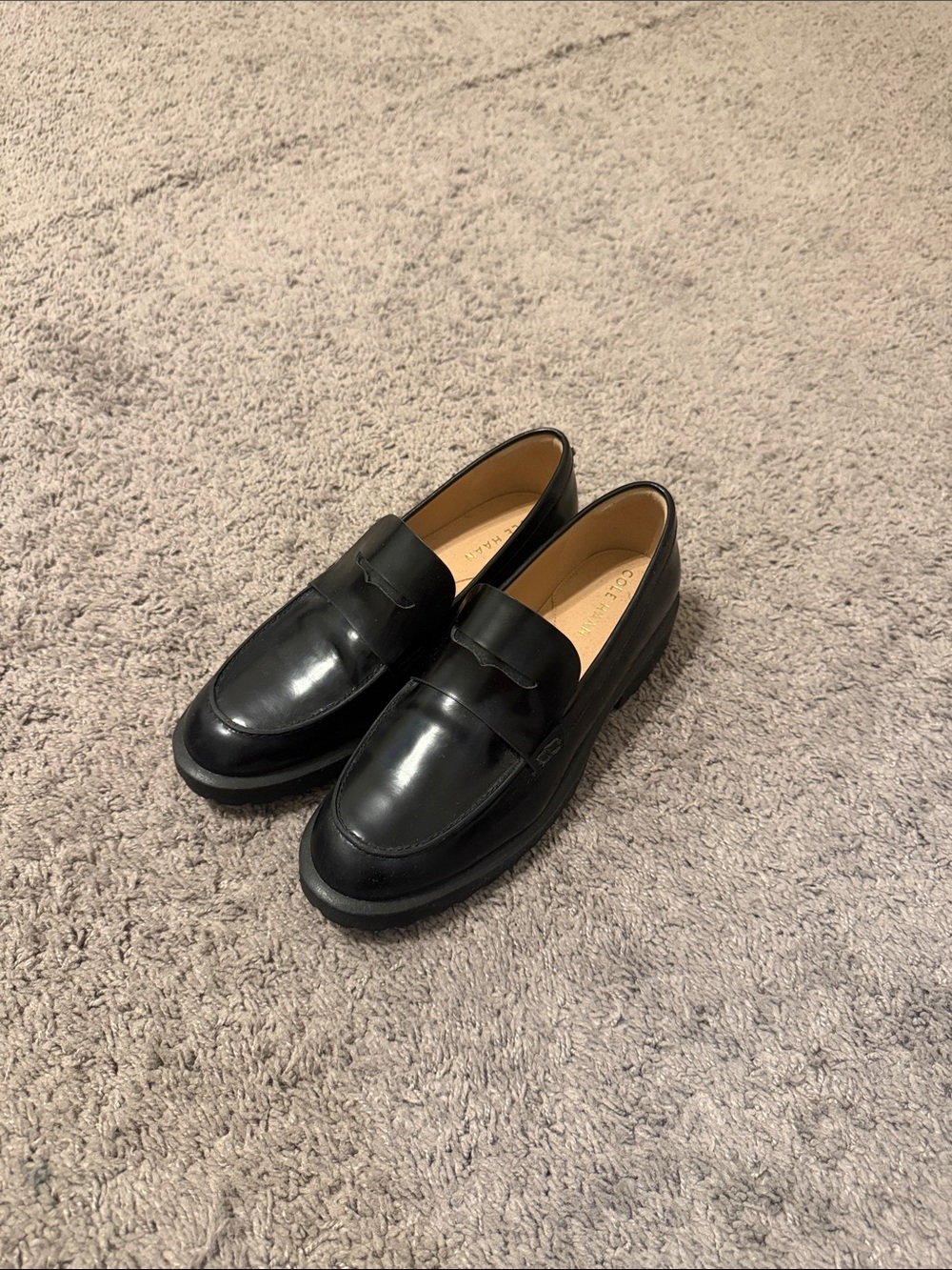 Cole Haan Women’s Classic Black Leather Loafers - super lightweight